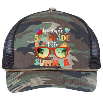 Goodbye 5th Grade Hello Summer Fifth Grade Student Teacher Retro Rope Trucker Hat Cap