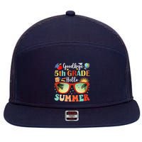 Goodbye 5th Grade Hello Summer Fifth Grade Student Teacher 7 Panel Mesh Trucker Snapback Hat
