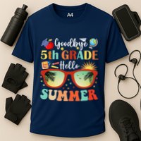 Goodbye 5th Grade Hello Summer Fifth Grade Student Teacher Cooling Performance Crew T-Shirt