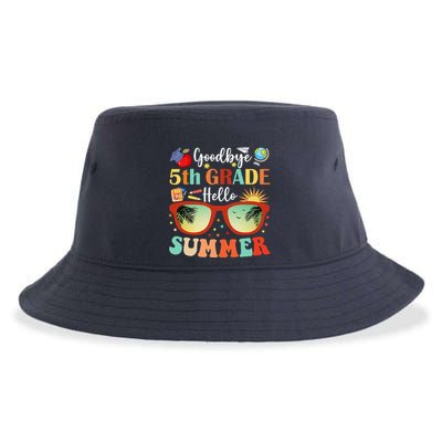Goodbye 5th Grade Hello Summer Fifth Grade Student Teacher Sustainable Bucket Hat