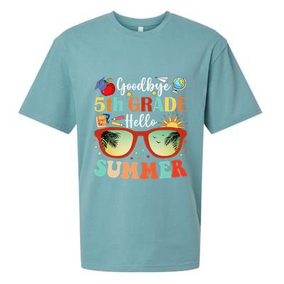Goodbye 5th Grade Hello Summer Fifth Grade Student Teacher Sueded Cloud Jersey T-Shirt