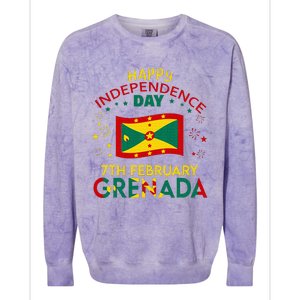 Grenada 50th Independence Day Grenadian Pride Grenada Flag Colorblast Crewneck Sweatshirt