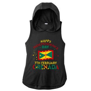 Grenada 50th Independence Day Grenadian Pride Grenada Flag Ladies PosiCharge Tri-Blend Wicking Draft Hoodie Tank