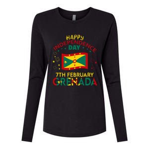 Grenada 50th Independence Day Grenadian Pride Grenada Flag Womens Cotton Relaxed Long Sleeve T-Shirt