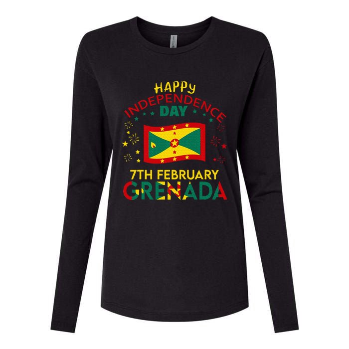 Grenada 50th Independence Day Grenadian Pride Grenada Flag Womens Cotton Relaxed Long Sleeve T-Shirt