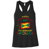 Grenada 50th Independence Day Grenadian Pride Grenada Flag Women's Racerback Tank