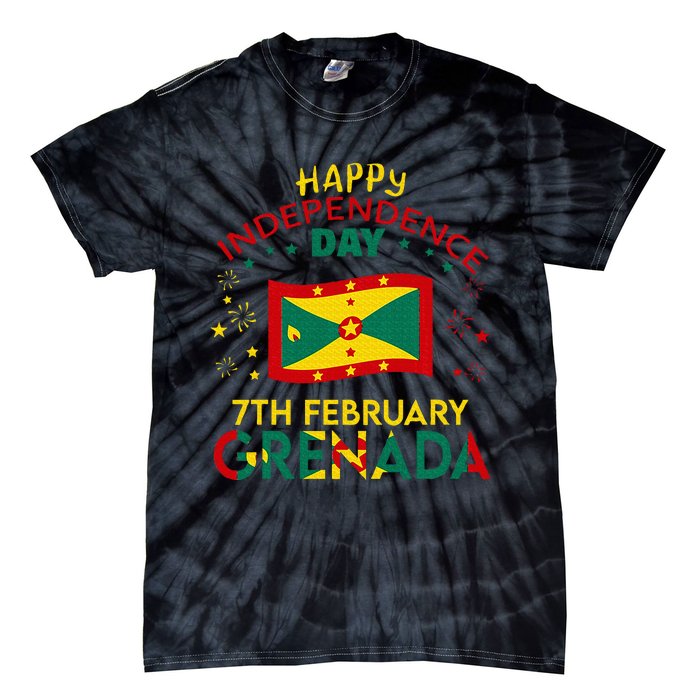 Grenada 50th Independence Day Grenadian Pride Grenada Flag Tie-Dye T-Shirt