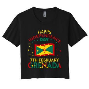 Grenada 50th Independence Day Grenadian Pride Grenada Flag Women's Crop Top Tee