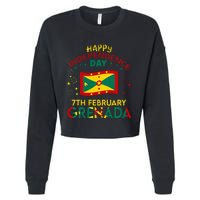 Grenada 50th Independence Day Grenadian Pride Grenada Flag Cropped Pullover Crew