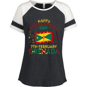 Grenada 50th Independence Day Grenadian Pride Grenada Flag Enza Ladies Jersey Colorblock Tee