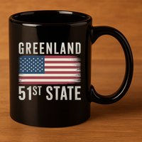 Greenland 51st State 11oz C Handle Ceramic Mug