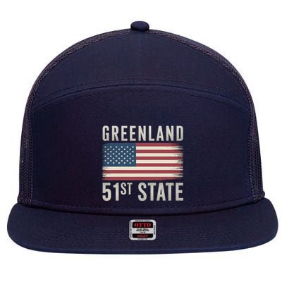 Greenland 51st State 7 Panel Mesh Trucker Snapback Hat