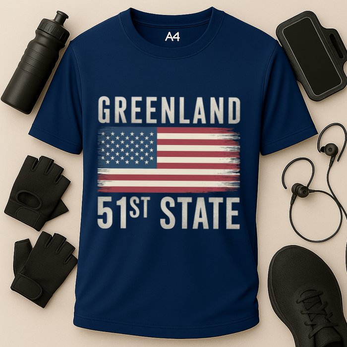 Greenland 51st State Cooling Performance Crew T-Shirt