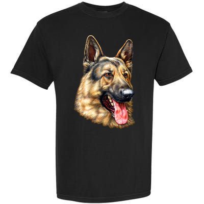 German Shepherd Face Garment-Dyed Heavyweight T-Shirt