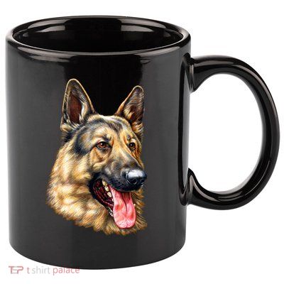 German Shepherd Face 11oz C Handle Ceramic Mug