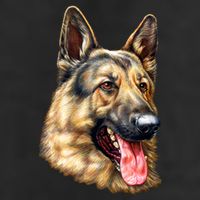 German Shepherd Face 11oz C Handle Ceramic Mug