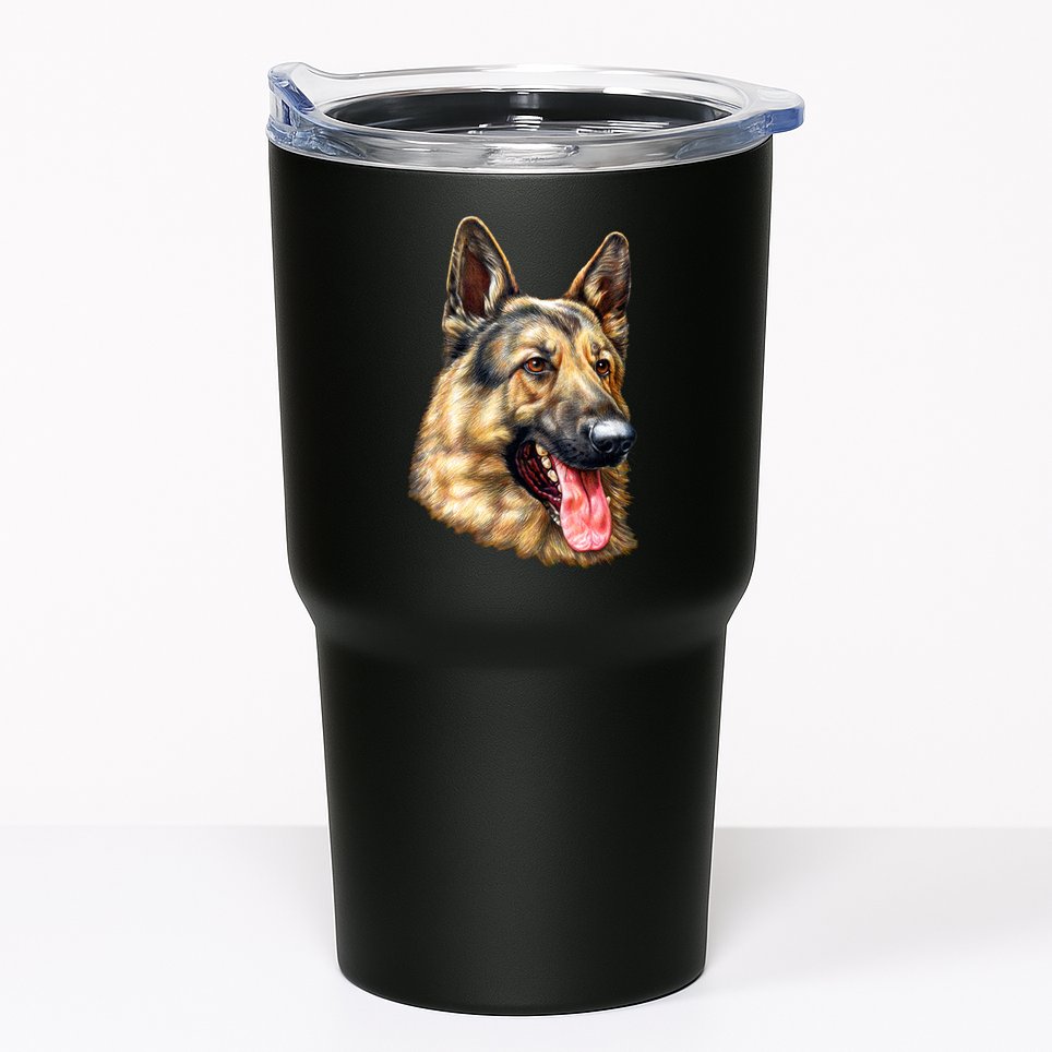 German Shepherd Face Tumbler