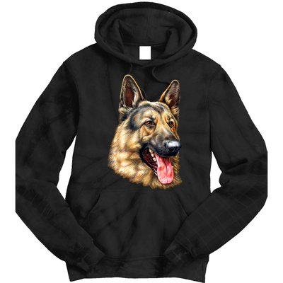 German Shepherd Face Tie Dye Hoodie