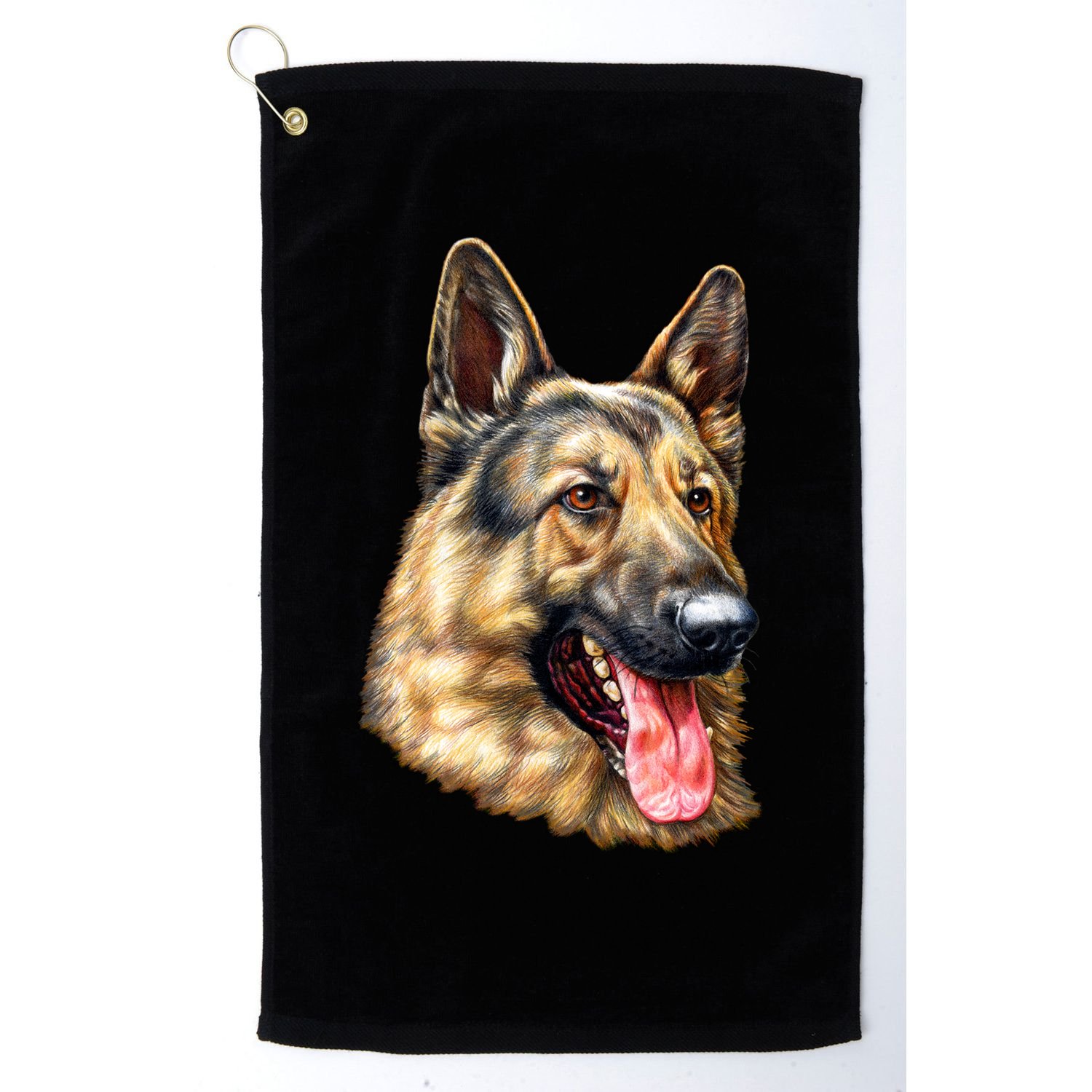 German Shepherd Face Golf Towel