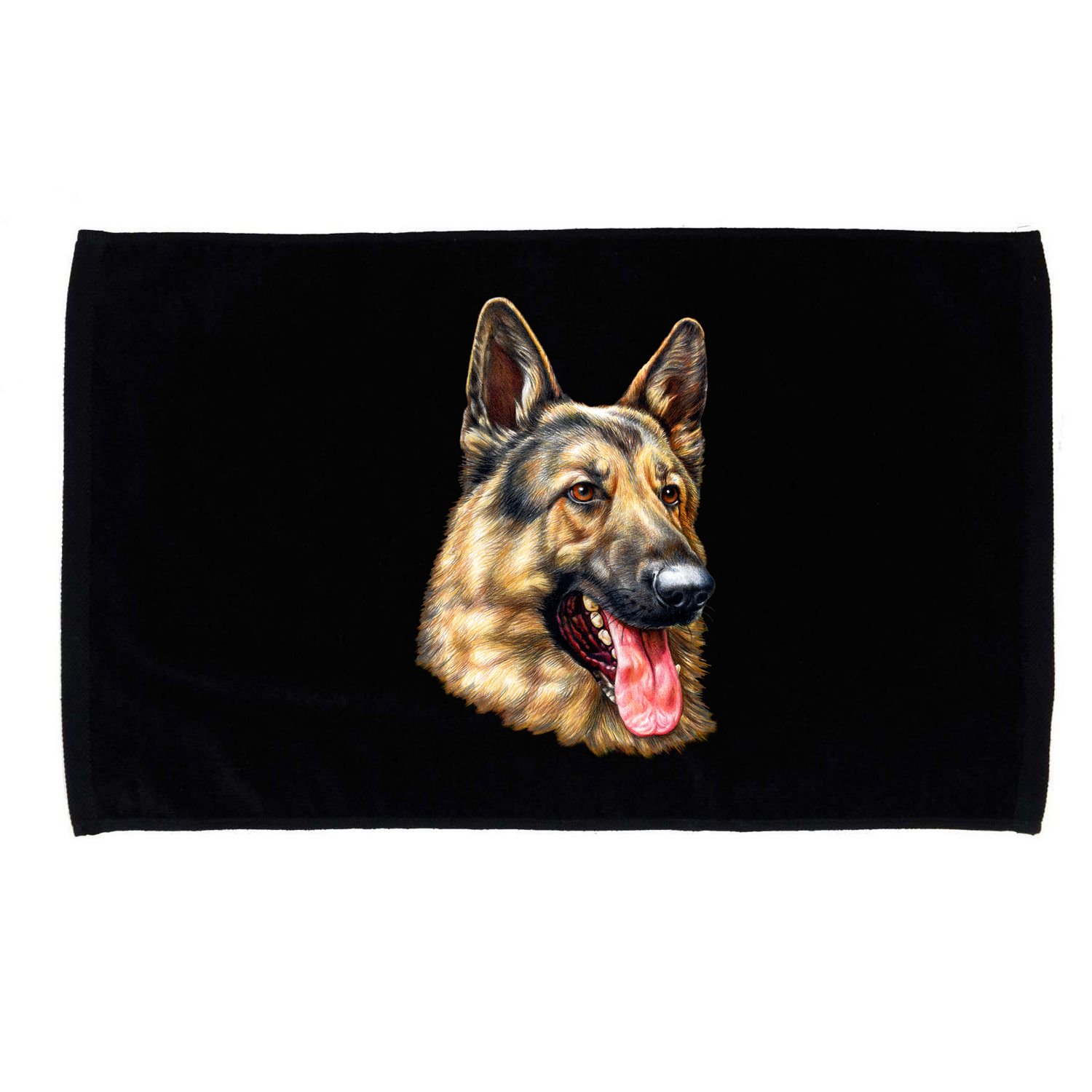 German Shepherd Face Microfiber Hand Towel