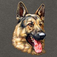 German Shepherd Face Cotton Canvas Backpack