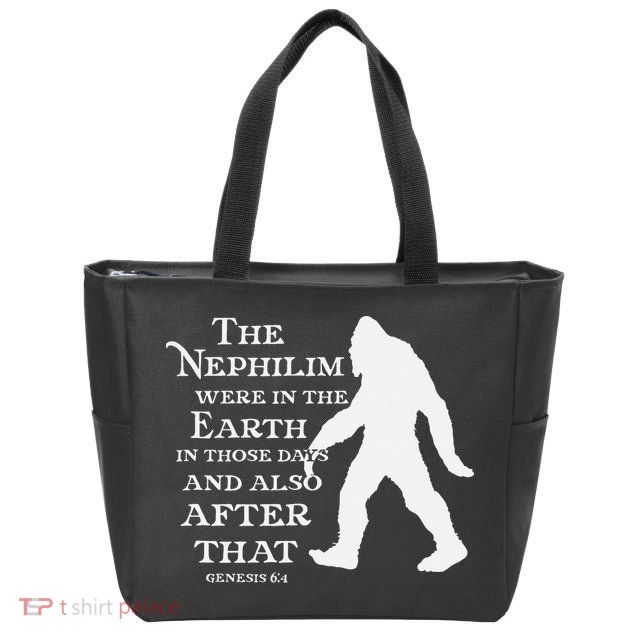 Genesis 64 Christian Sasquatch Zip Tote Bag