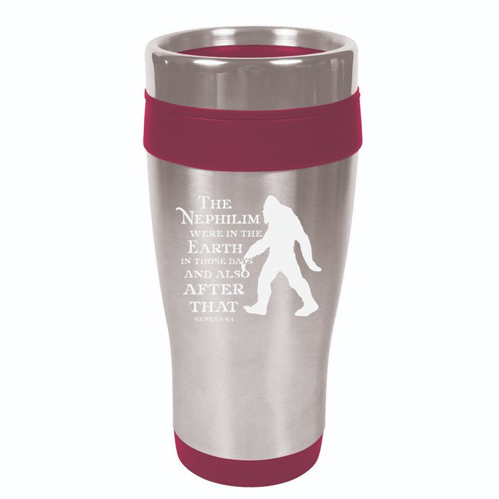 Genesis 64 Christian Sasquatch 16oz Travel Tumbler
