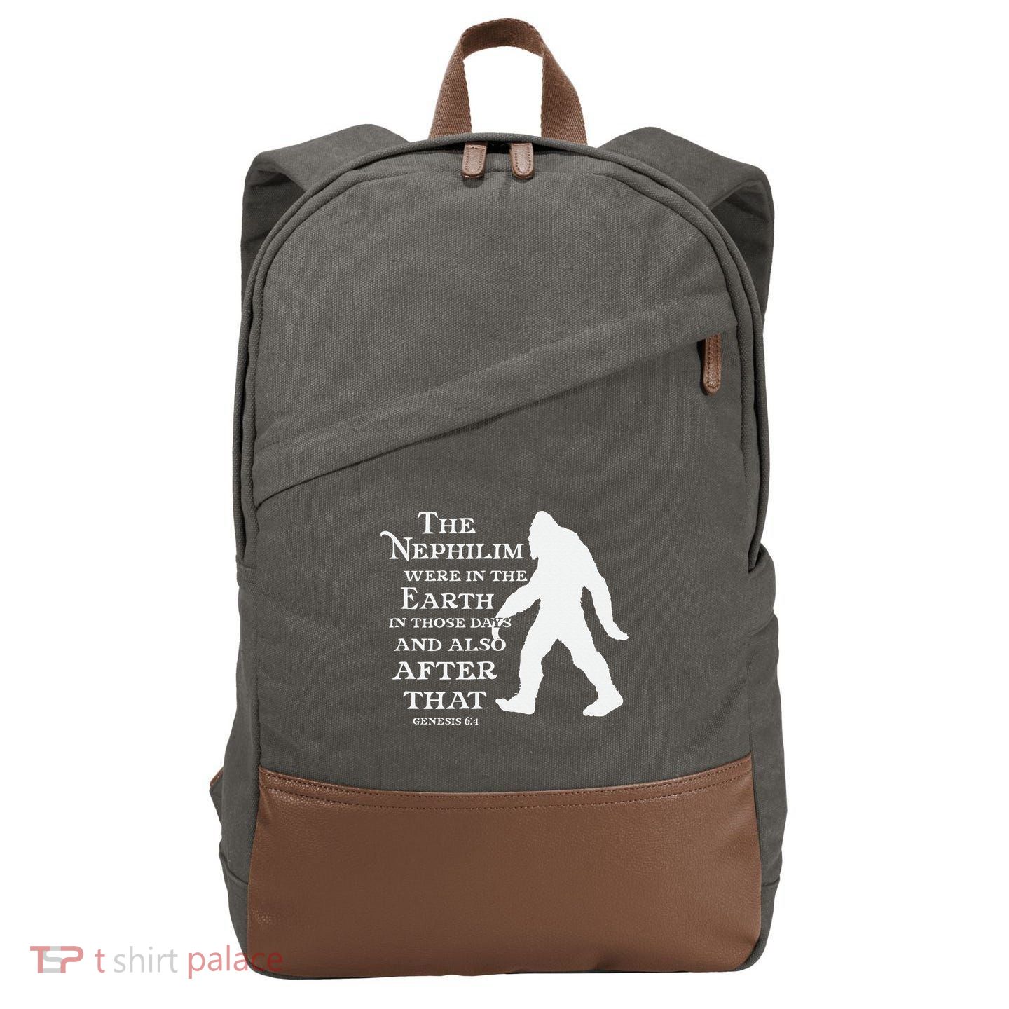 Genesis 64 Christian Sasquatch Cotton Canvas Backpack