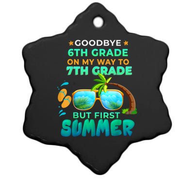 Goodbye 6th Grade Graduation To 7th Grade Hello Summer Ceramic Star Ornament