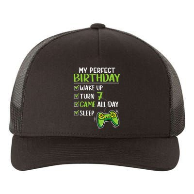 Gamer 7th Birthday Gaming 7 Years Old Perfect Gift Yupoong Adult 5-Panel Trucker Hat