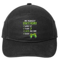 Gamer 7th Birthday Gaming 7 Years Old Perfect Gift 7-Panel Snapback Hat