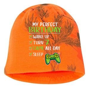 Gamer 7th Birthday Gaming 7 Years Old Perfect Gift Kati - Camo Knit Beanie