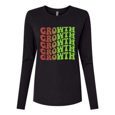 Growth 70s Christmas Inspirational Womens Cotton Relaxed Long Sleeve T-Shirt