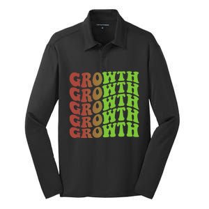 Growth 70s Christmas Inspirational Silk Touch Performance Long Sleeve Polo