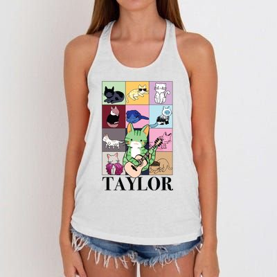 Groovy 70s Cat Women's Knotted Racerback Tank