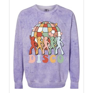 Groovy 70s Disco Ball Dancing Queens Kings Colorblast Crewneck Sweatshirt