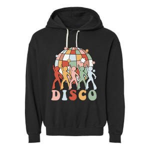 Groovy 70s Disco Ball Dancing Queens Kings Garment-Dyed Fleece Hoodie