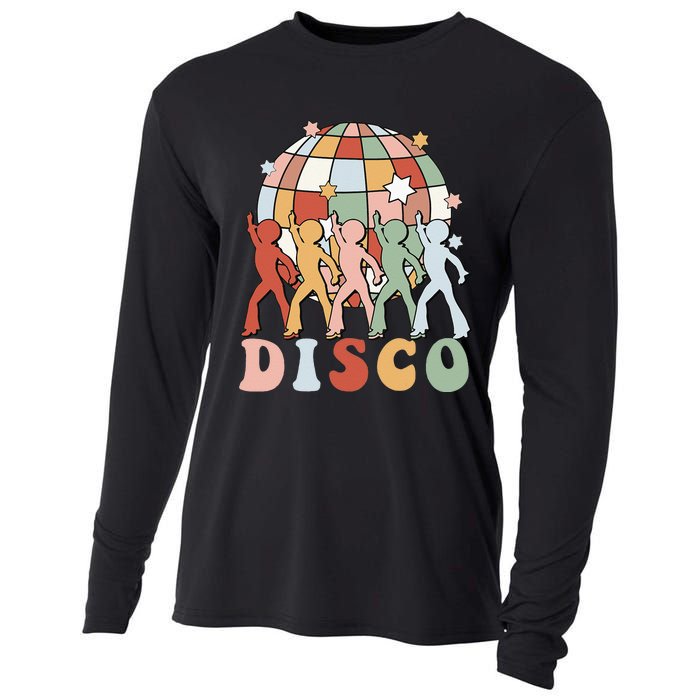 Groovy 70s Disco Ball Dancing Queens Kings Cooling Performance Long Sleeve Crew