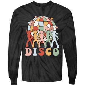 Groovy 70s Disco Ball Dancing Queens Kings Tie-Dye Long Sleeve Shirt