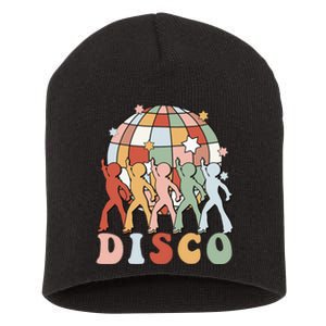 Groovy 70s Disco Ball Dancing Queens Kings Short Acrylic Beanie