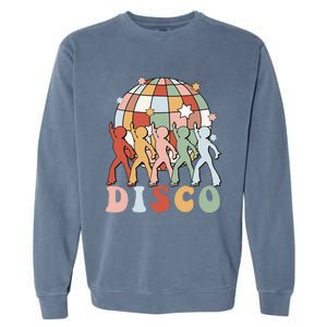 Groovy 70s Disco Ball Dancing Queens Kings Garment-Dyed Sweatshirt