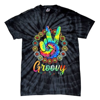 Groovy 70's Tie Dye Vintage 70s Retro 70's Hippie Costume Tie-Dye T-Shirt