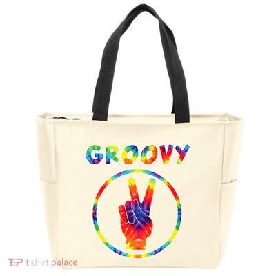 Groovy 70's Tie Dye   Vintage  For Retro Party Zip Tote Bag