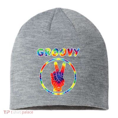 Groovy 70's Tie Dye   Vintage  For Retro Party Sustainable Beanie