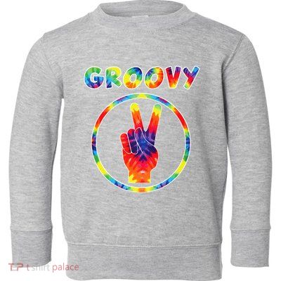 Groovy 70's Tie Dye   Vintage  For Retro Party Toddler Sweatshirt