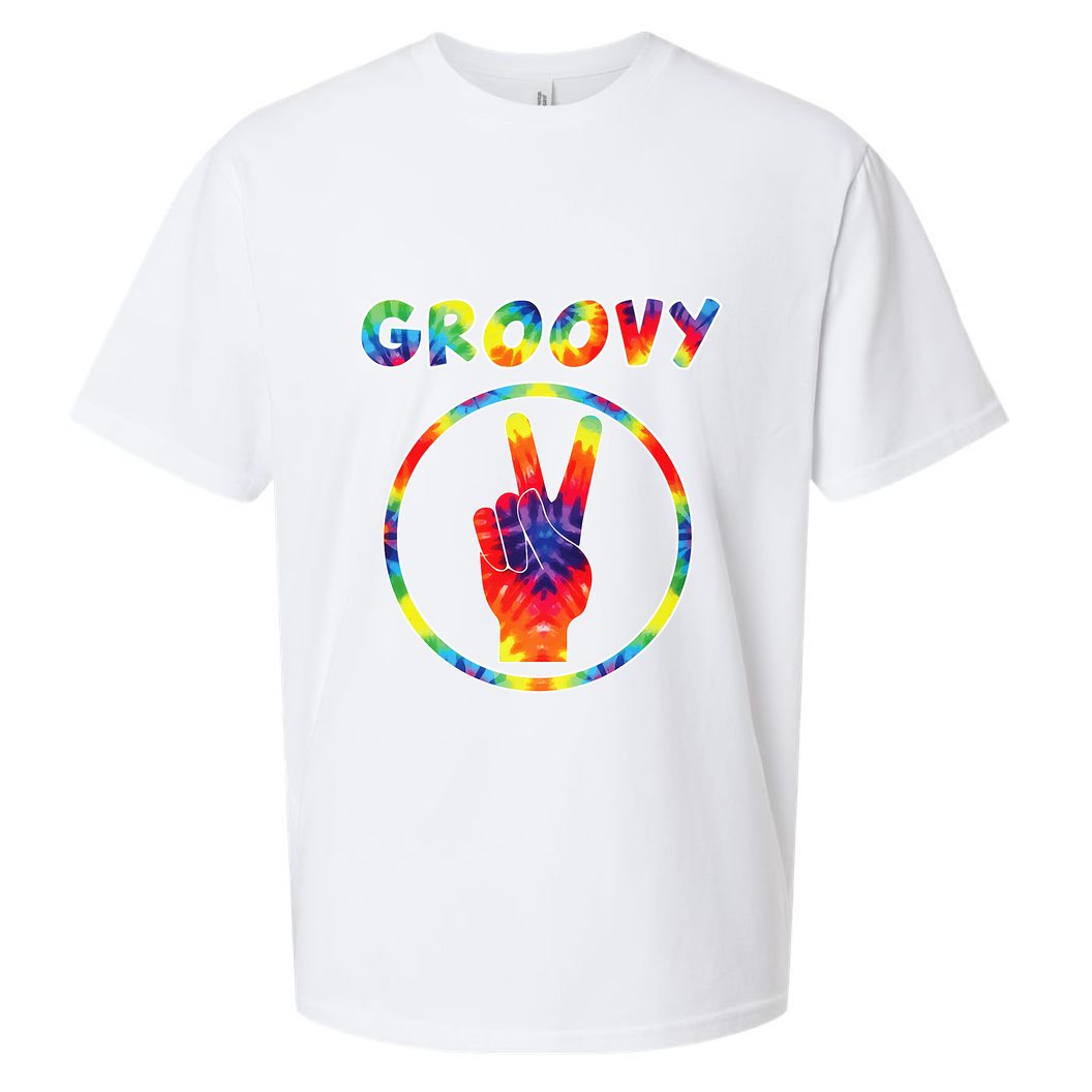 Groovy 70's Tie Dye   Vintage  For Retro Party Sueded Cloud Jersey T-Shirt