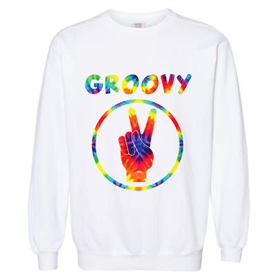 Groovy 70's Tie Dye   Vintage  For Retro Party Garment-Dyed Sweatshirt
