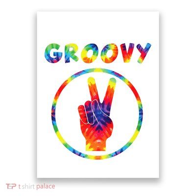 Groovy 70's Tie Dye   Vintage  For Retro Party Poster