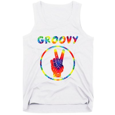 Groovy 70's Tie Dye   Vintage  For Retro Party Tank Top