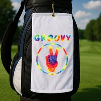 Groovy 70's Tie Dye   Vintage  For Retro Party Golf Towel